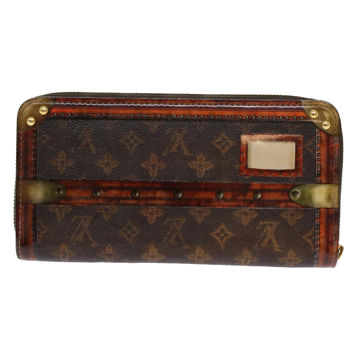 LOUIS VUITTON Monogram Trunk Time Zippy Wallet Long Wallet M52746 LV Auth 45443A - 0