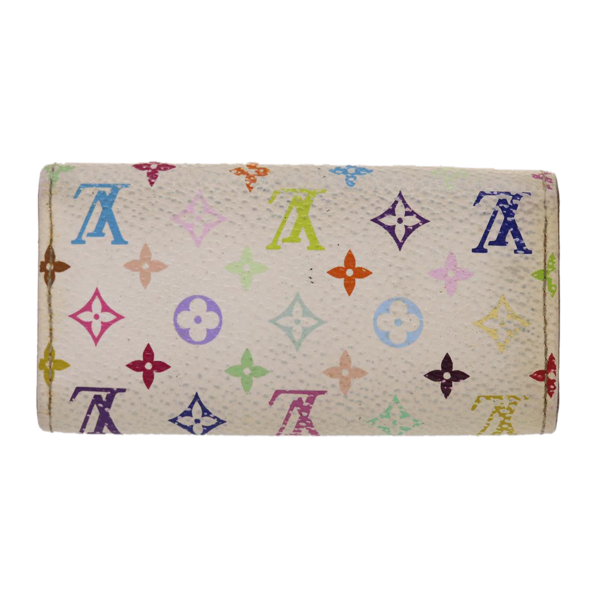 LOUIS VUITTON Monogram Multicolor Multi Cles 4 Key Case White M60043 Auth 45447 - 0