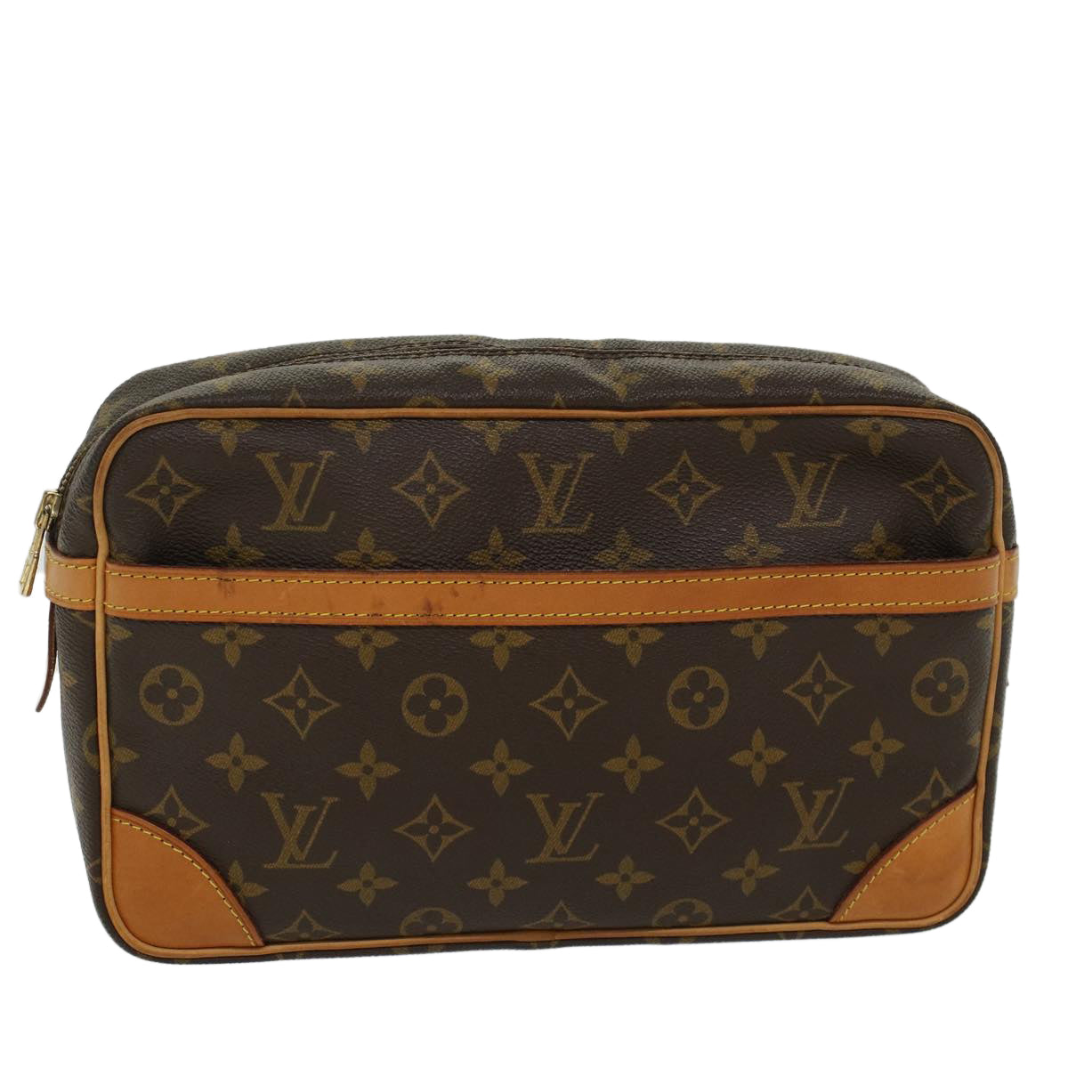 LOUIS VUITTON Monogram Compiegne 28 Clutch Bag M51845 LV Auth 45475