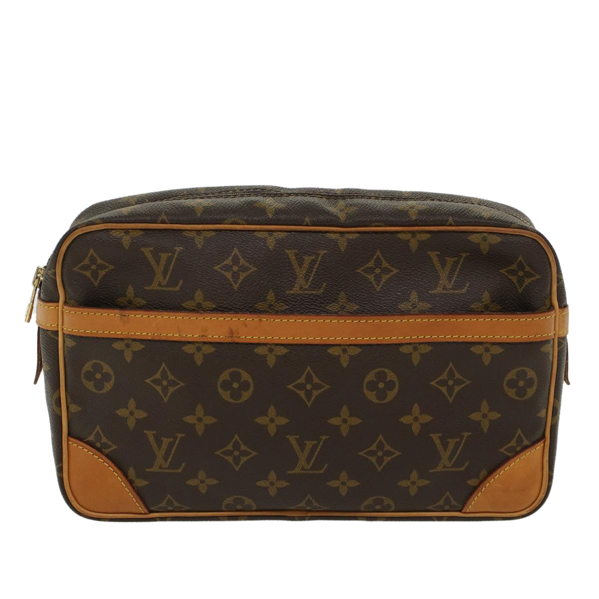 LOUIS VUITTON Monogram Compiegne 28 Clutch Bag M51845 LV Auth 45475