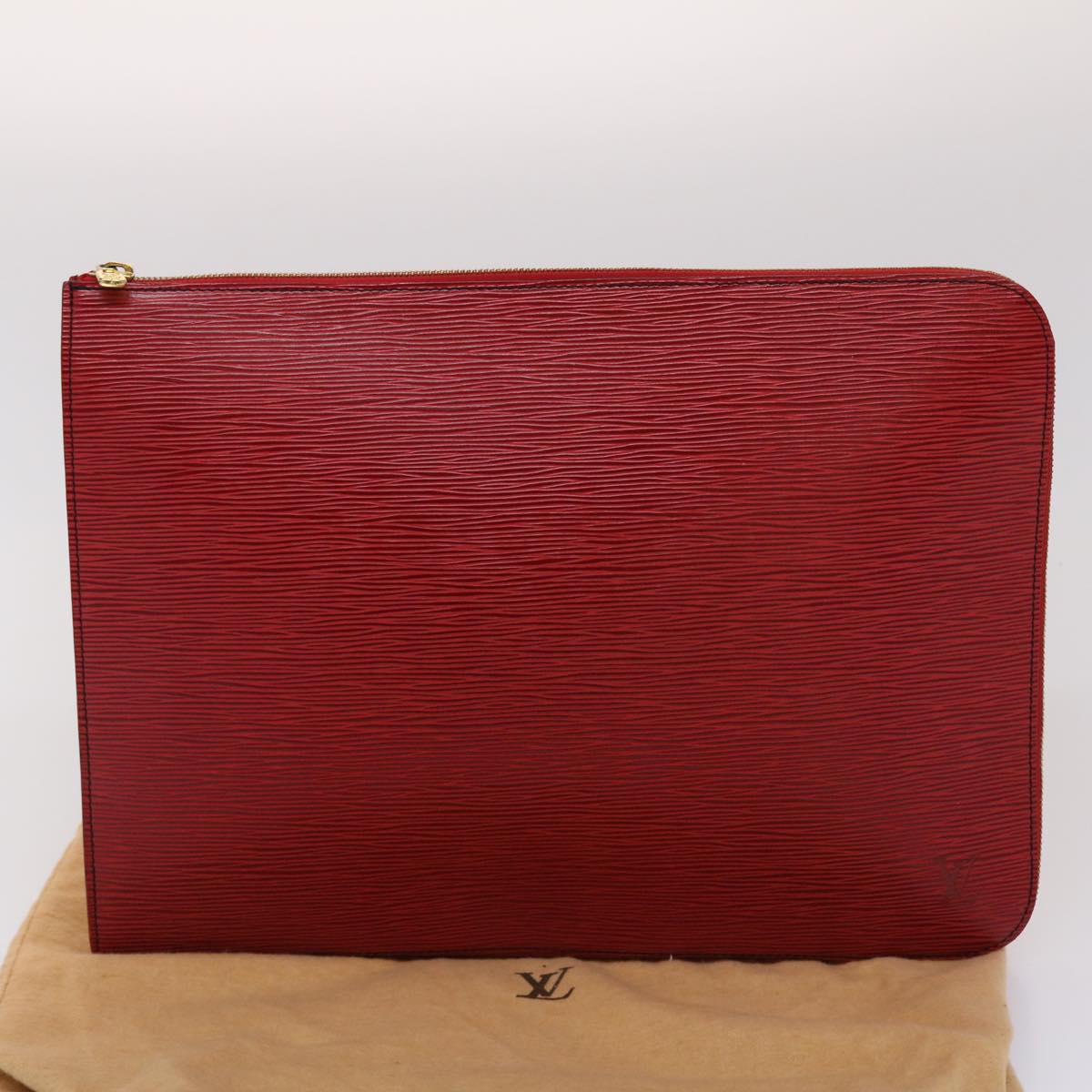 LOUIS VUITTON Epi Posh Documents Clutch Bag Red M54497 LV Auth 45493