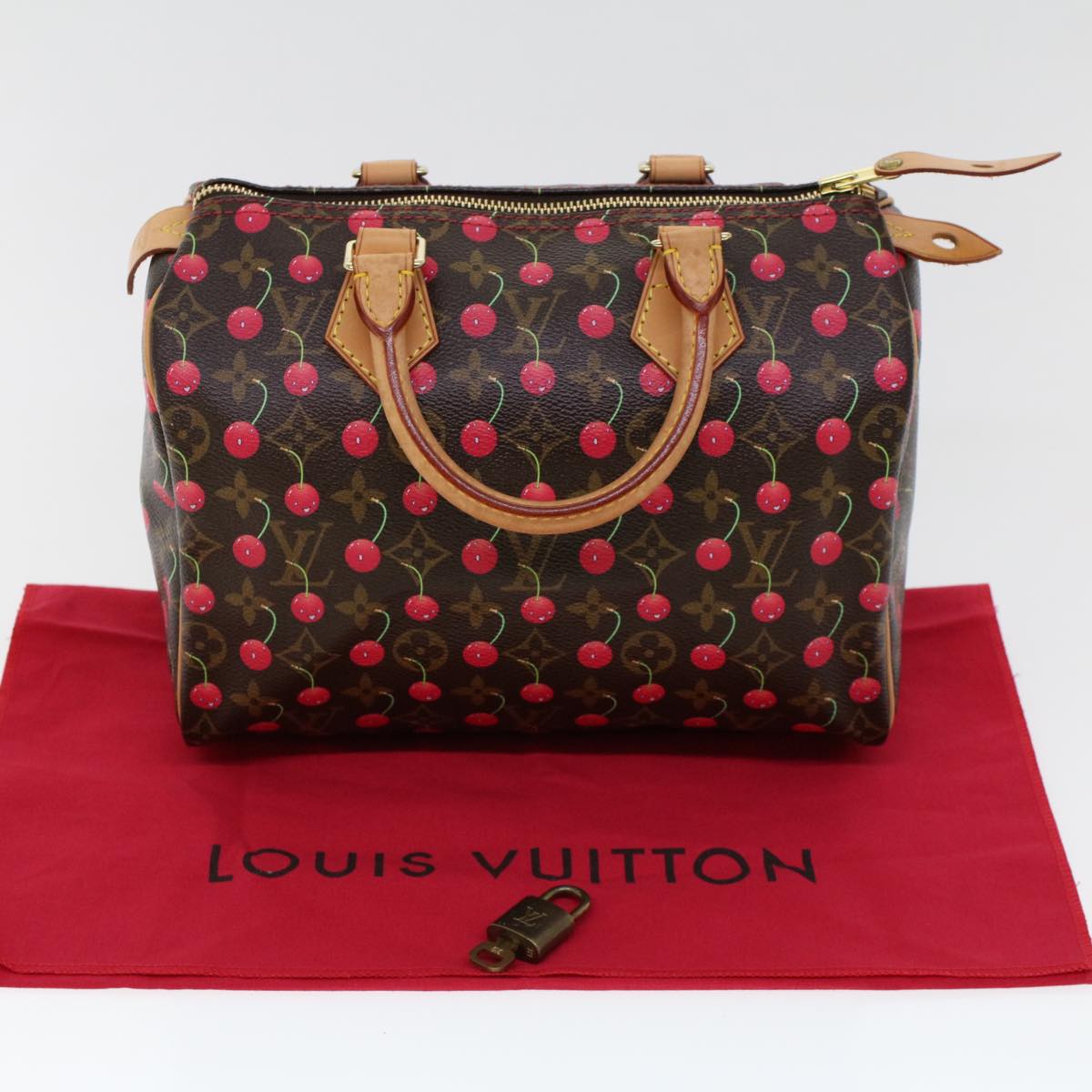 LOUIS VUITTON Monogram Cherry Speedy 25 Hand Bag M41528 LV Auth 45514