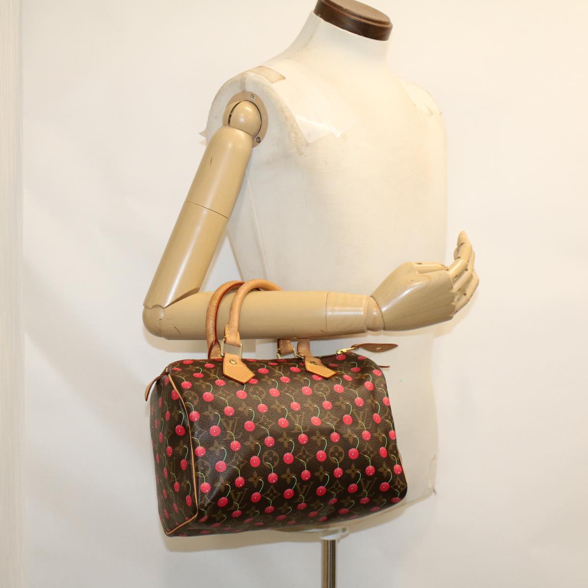 LOUIS VUITTON Monogram Cherry Speedy 25 Hand Bag M41528 LV Auth 45514