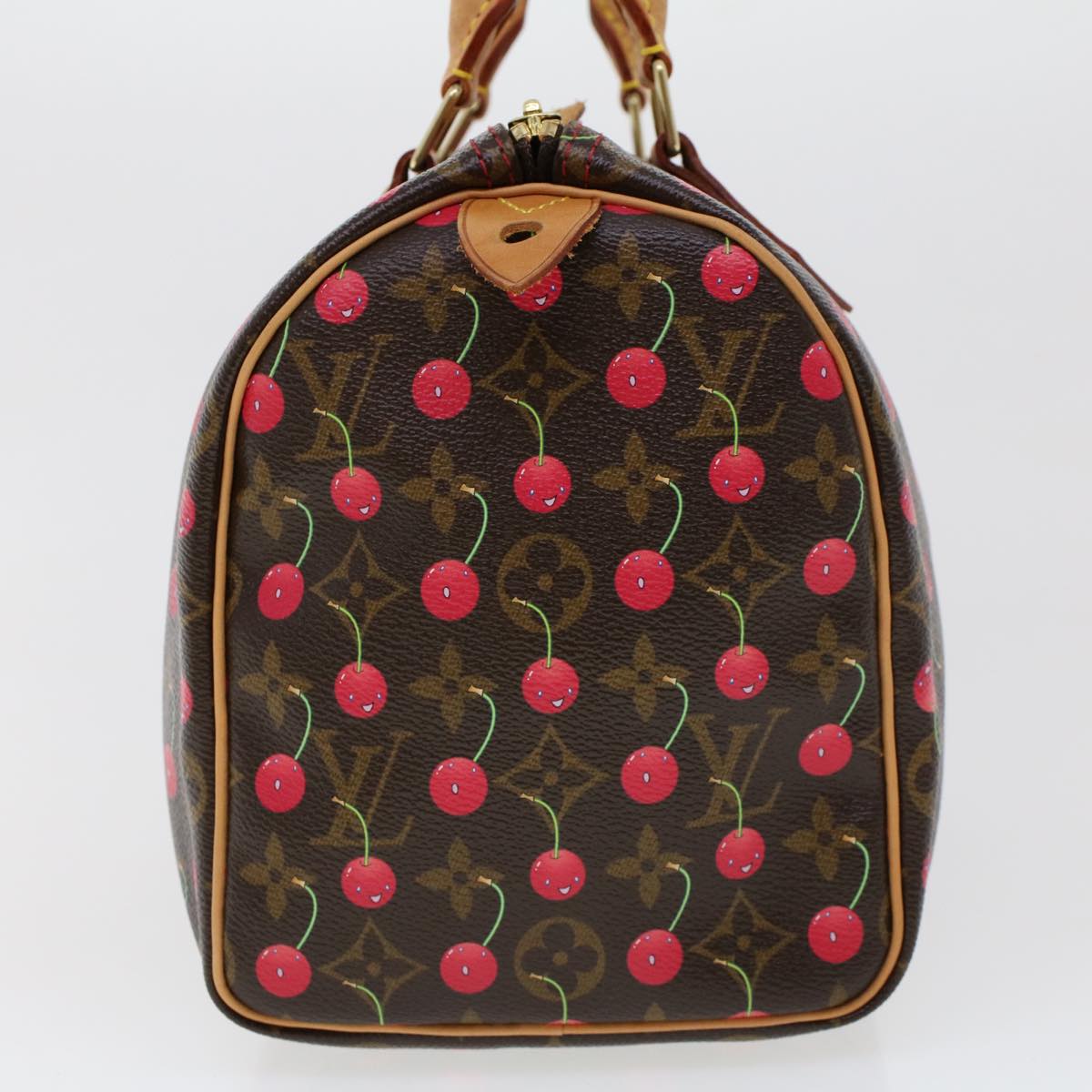 LOUIS VUITTON Monogram Cherry Speedy 25 Hand Bag M41528 LV Auth 45514