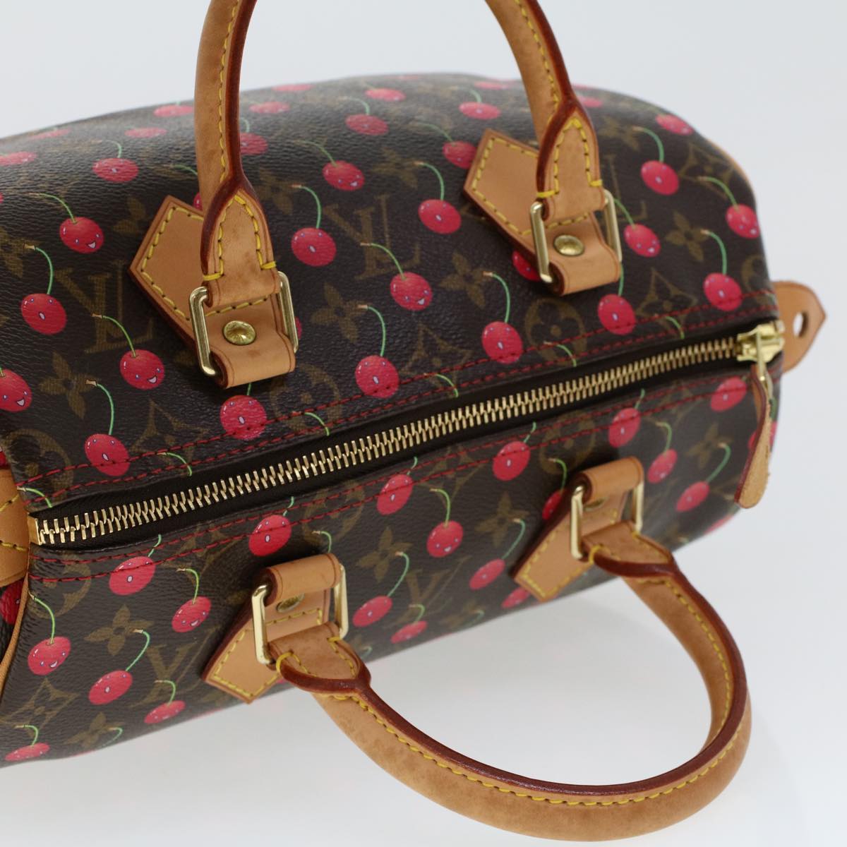 LOUIS VUITTON Monogram Cherry Speedy 25 Hand Bag M41528 LV Auth 45514