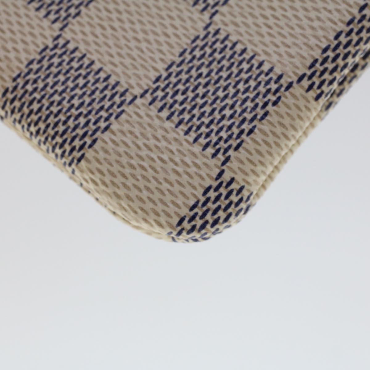 LOUIS VUITTON Damier Azur Pochette Cles Coin Purse N62659 LV Auth 45566