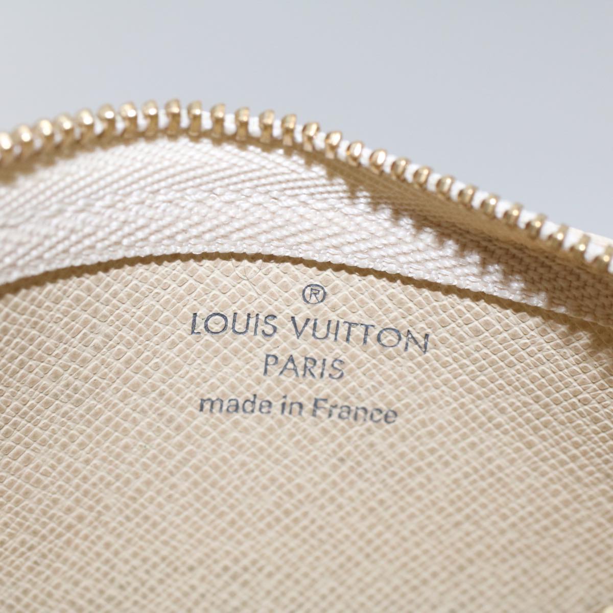 LOUIS VUITTON Damier Azur Pochette Cles Coin Purse N62659 LV Auth 45566