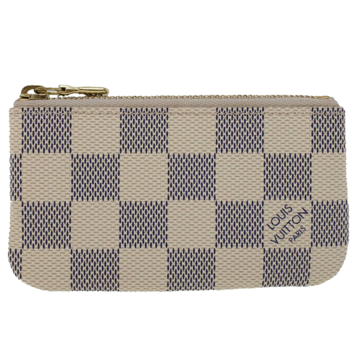 LOUIS VUITTON Damier Azur Pochette Cles Coin Purse N62659 LV Auth 45566