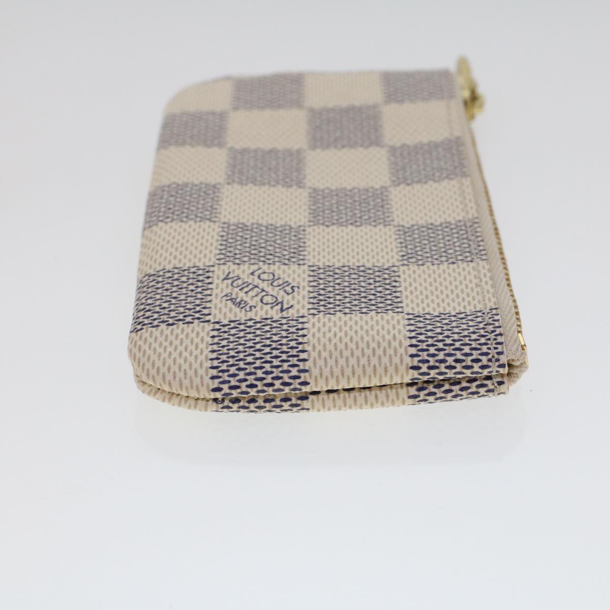 LOUIS VUITTON Damier Azur Pochette Cles Coin Purse N62659 LV Auth 45566