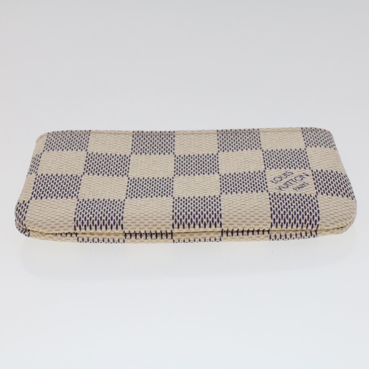 LOUIS VUITTON Damier Azur Pochette Cles Coin Purse N62659 LV Auth 45566