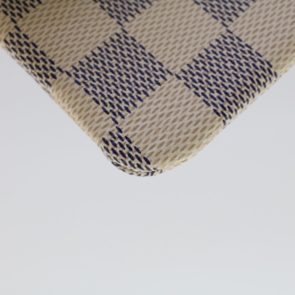 LOUIS VUITTON Damier Azur Pochette Cles Coin Purse N62659 LV Auth 45566