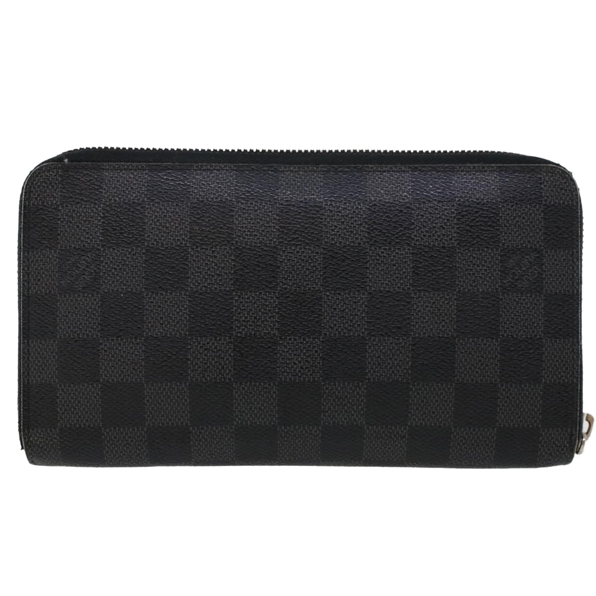 LOUIS VUITTON Damier Graphite Illustre Zippy Organizer Wallet N63002 Auth 45567 - 0