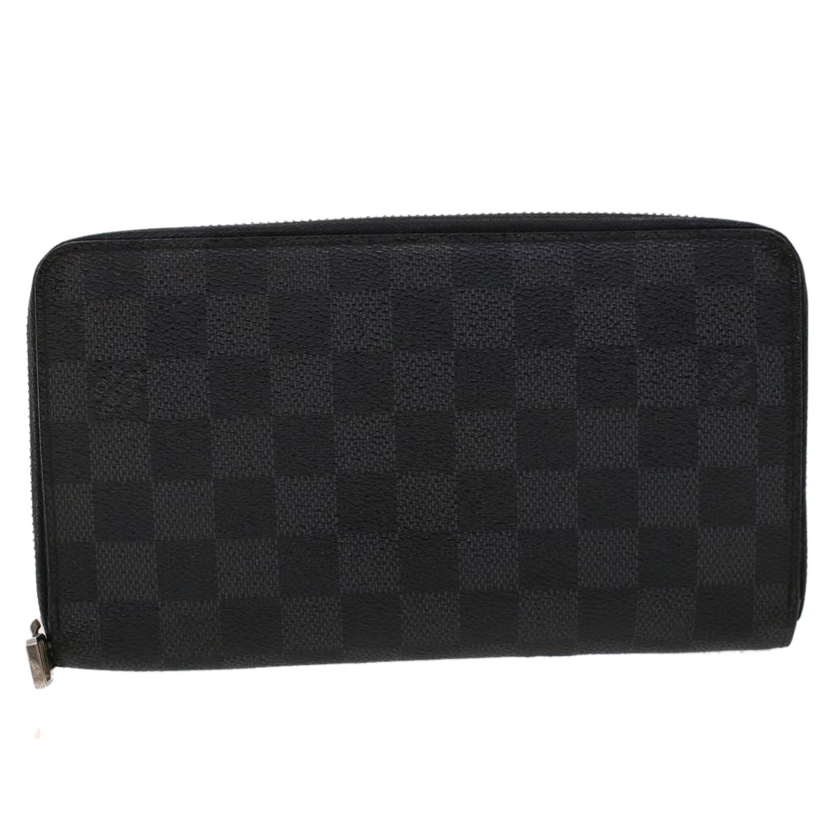 LOUIS VUITTON Damier Graphite Zippy Organizer Long Wallet N63077 LV Auth 45568