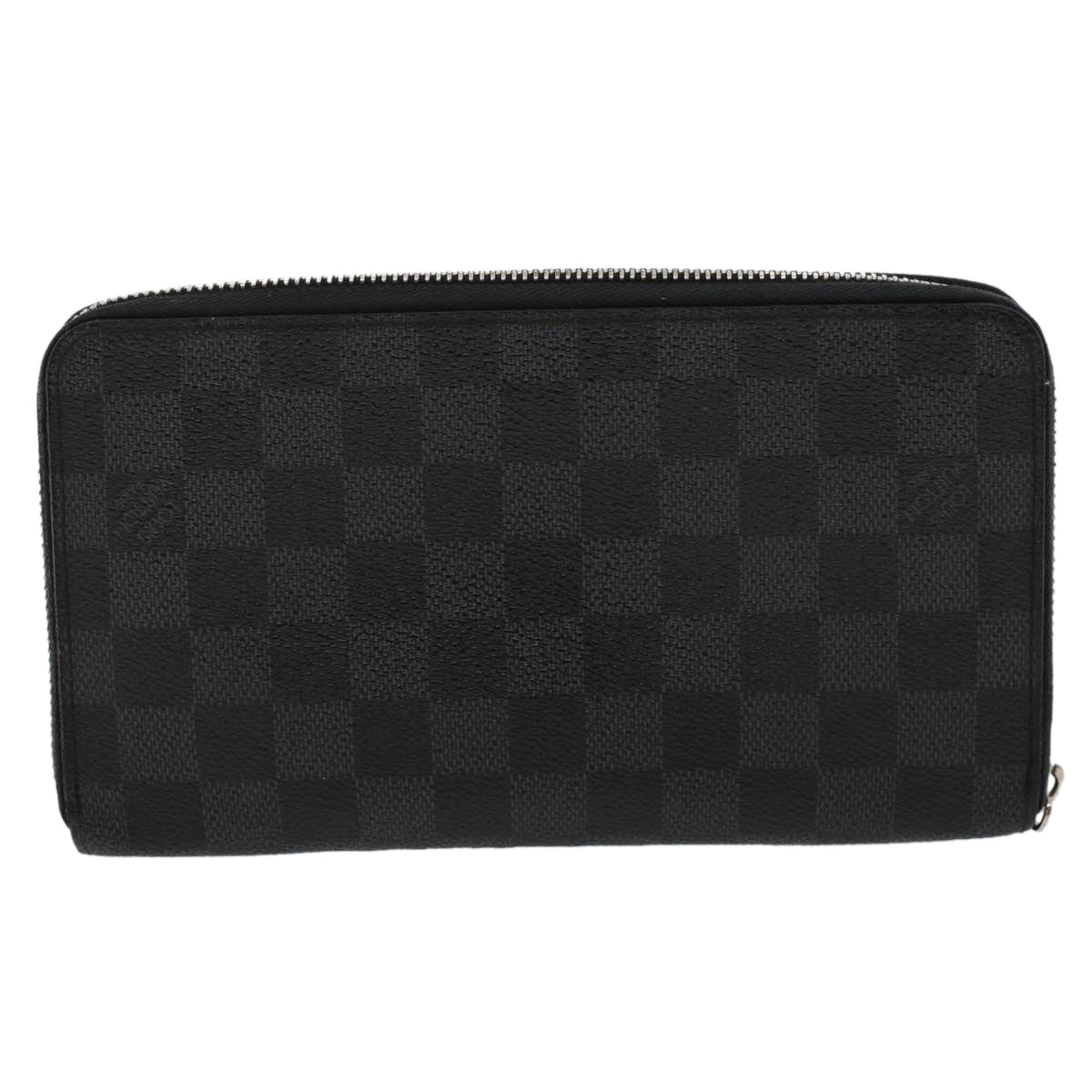 LOUIS VUITTON Damier Graphite Zippy Organizer Long Wallet N63077 LV Auth 45568 - 0