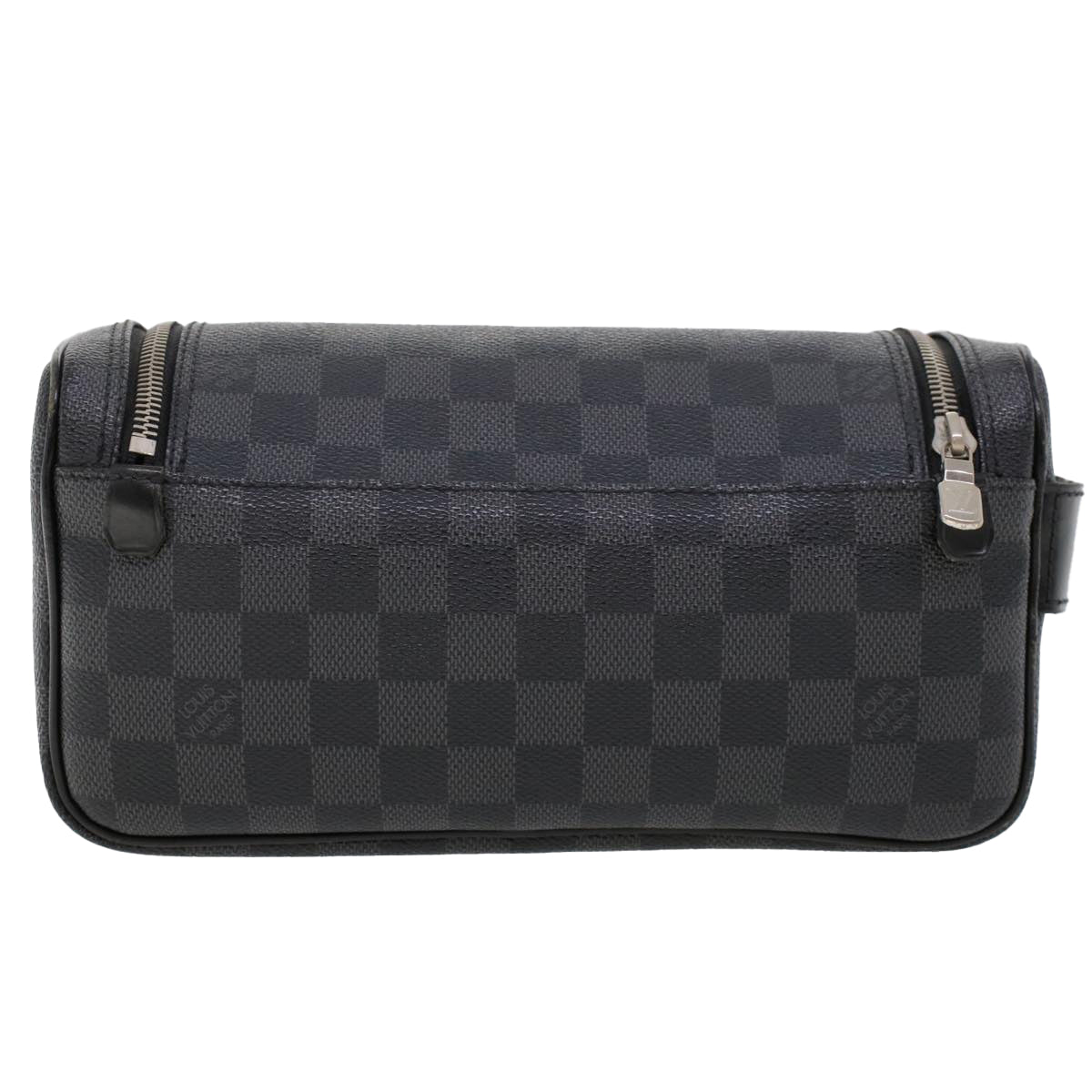 LOUIS VUITTON Damier Graphite Toiletry Pouch Clutch Bag N47625 LV Auth 45577 - 0