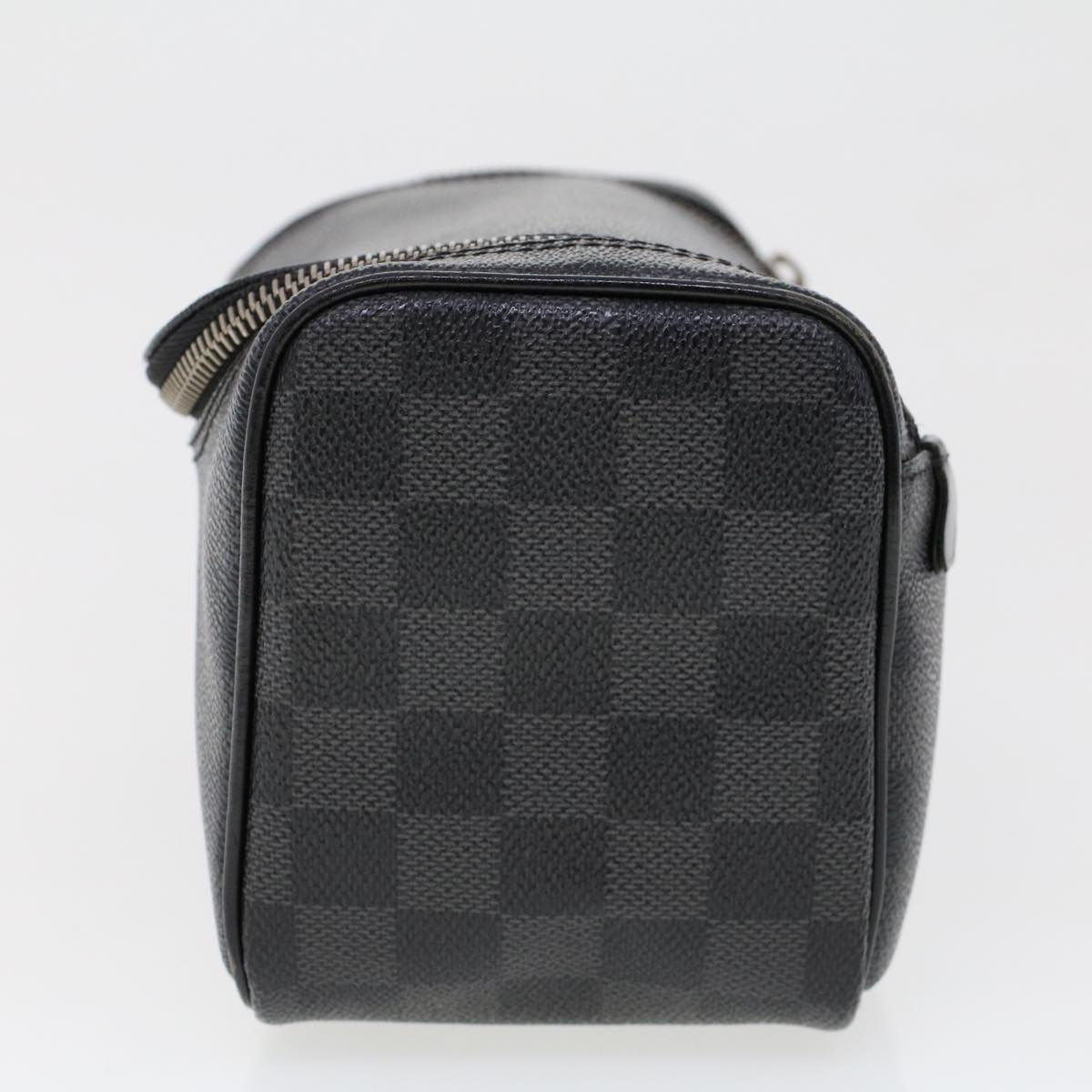 LOUIS VUITTON Damier Graphite Toiletry Pouch Clutch Bag N47625 LV Auth 45577