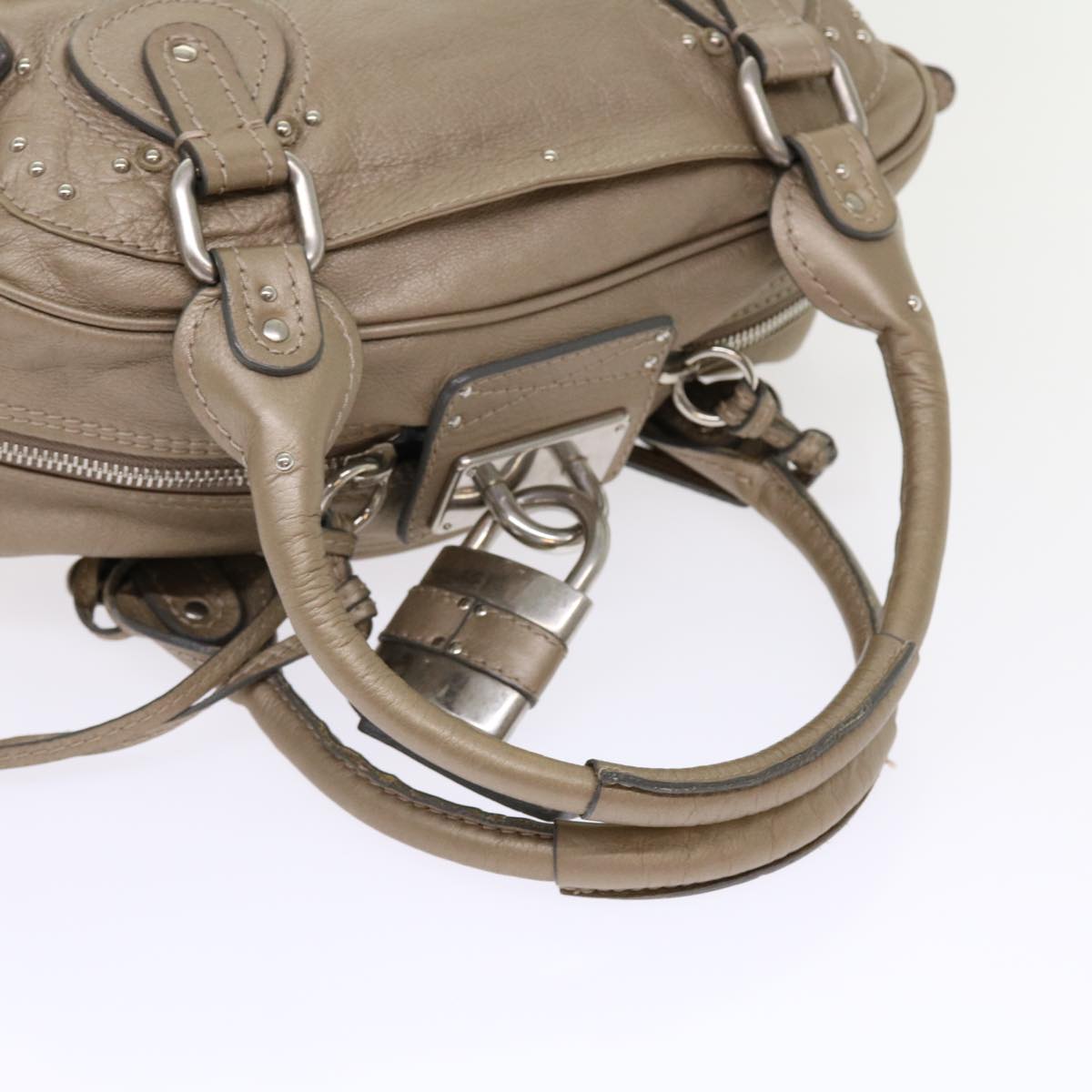 Chloe Paddington Hand Bag Leather Beige Auth 45609
