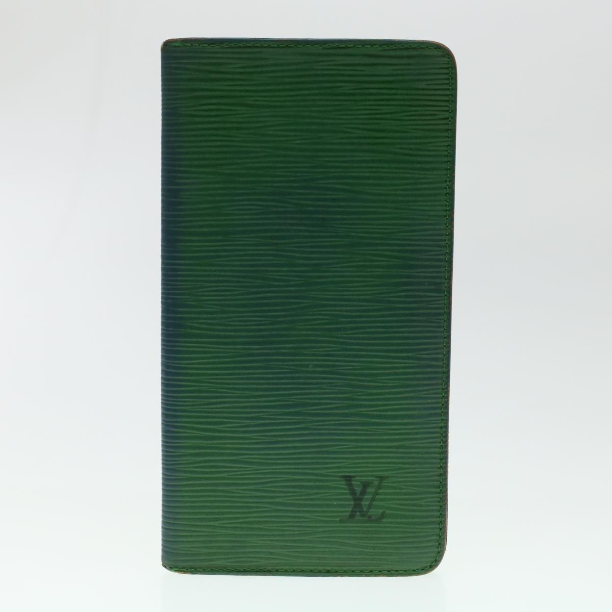 LOUIS VUITTON Epi Wallet 3Set Green LV Auth 45621