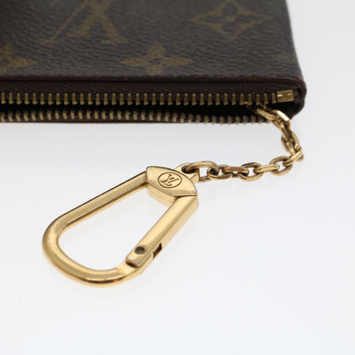 LOUIS VUITTON Monogram Pochette Cles Coin Purse M62650 LV Auth 45623