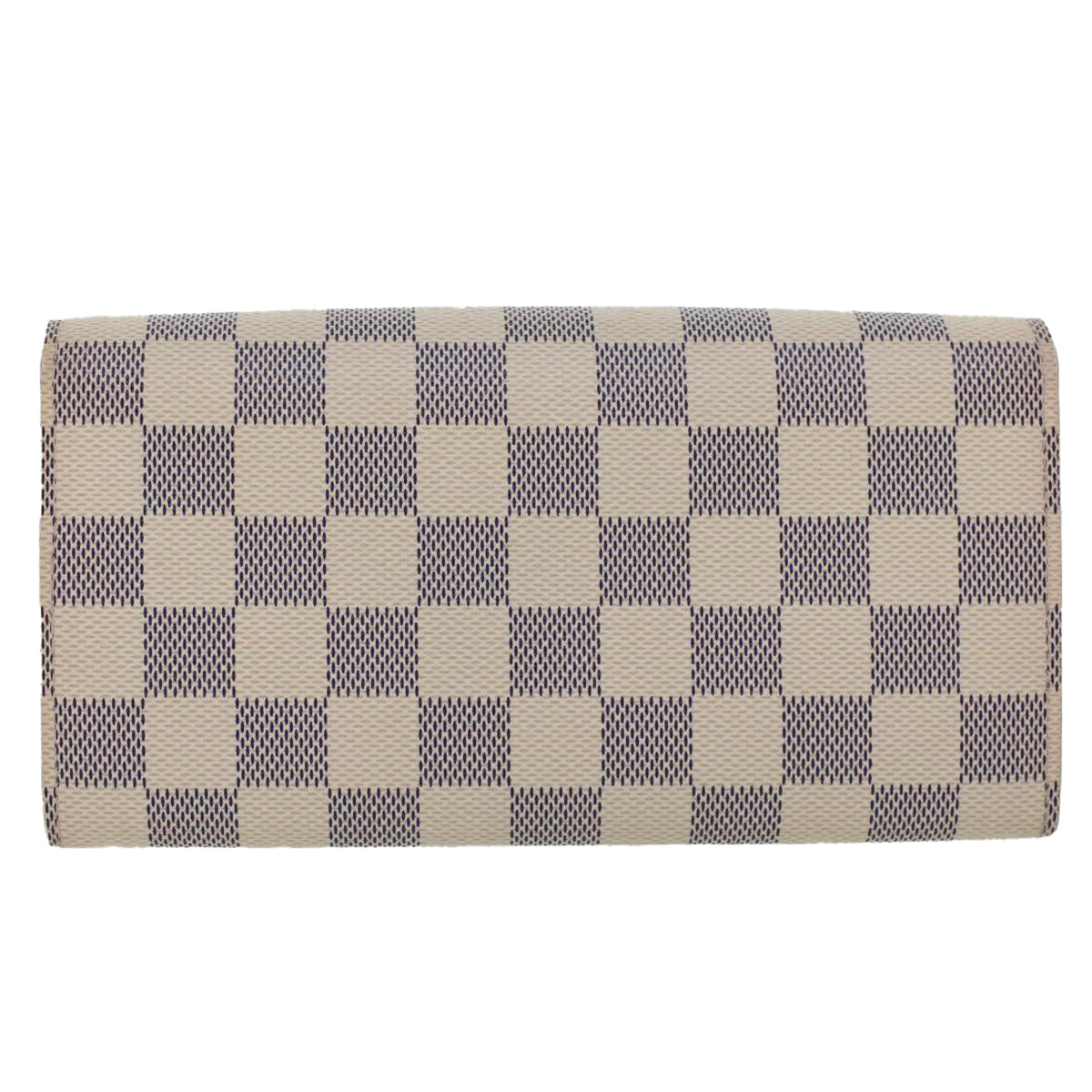 LOUIS VUITTON Damier Azur Portefeuille Sarah Long Wallet N63208 LV Auth 45629 - 0