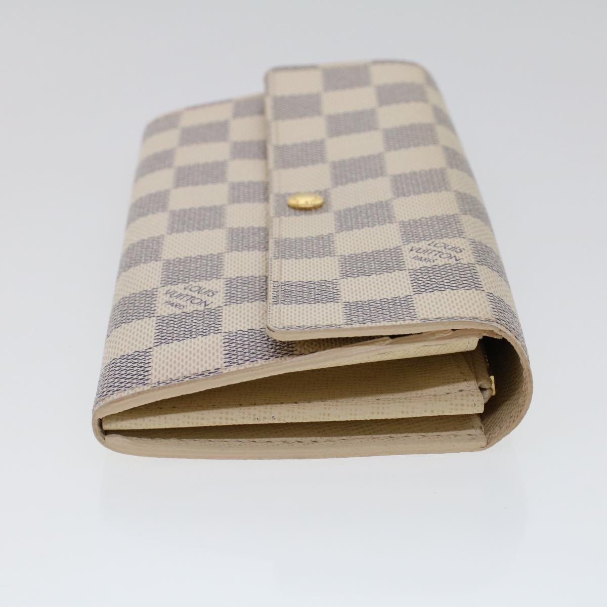 LOUIS VUITTON Damier Azur Portefeuille Sarah Long Wallet N63208 LV Auth 45629