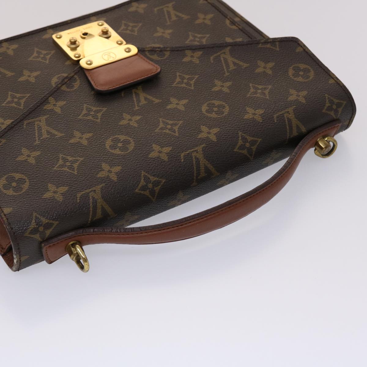 LOUIS VUITTON Monogram Monceau 28 Hand Bag 2way M51185 LV Auth 45646