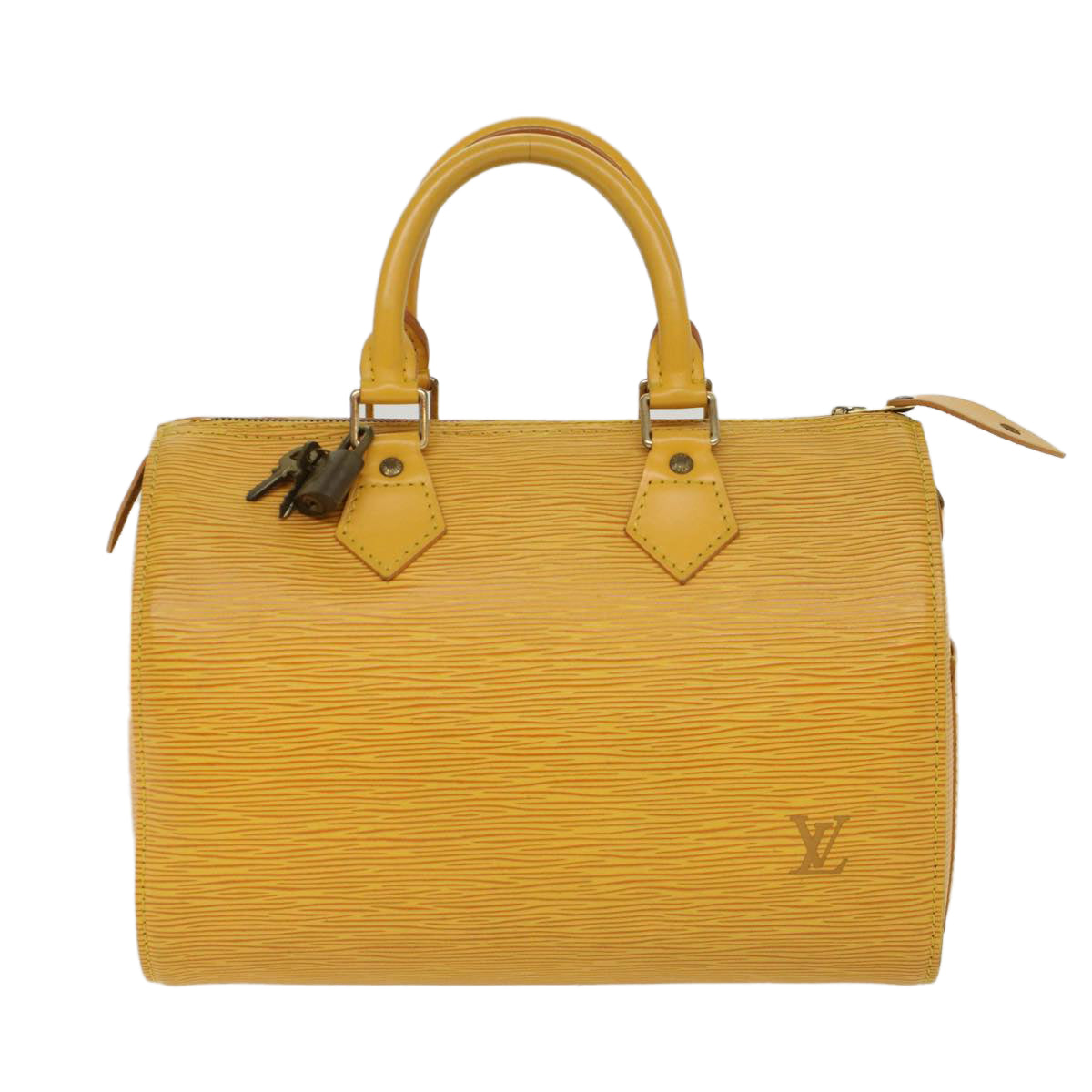 LOUIS VUITTON Epi Speedy 25 Hand Bag Tassili Yellow M43019 LV Auth 45649