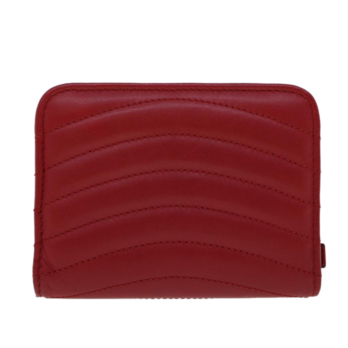LOUIS VUITTON New Wave Zipto Compact Wallet Wallet Red M63790 LV Auth 45674 - 0