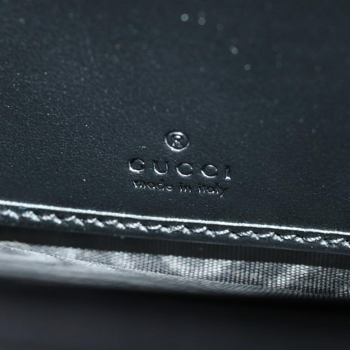 GUCCI GG Marmont Zip Around Wallet Long Wallet Black 443123 Auth 45675A