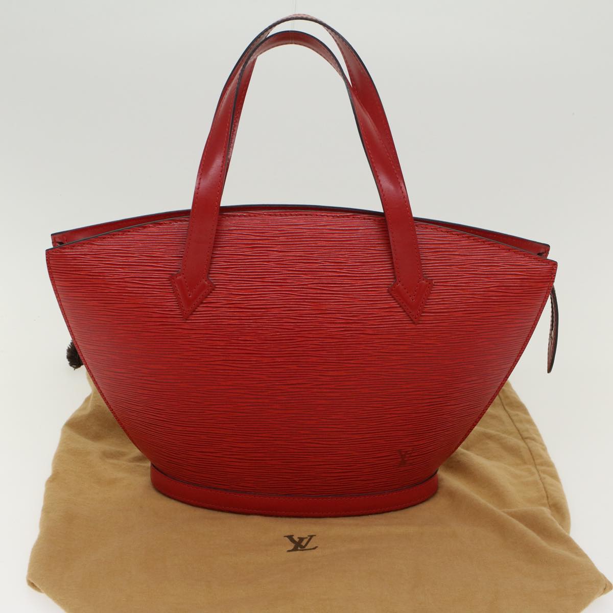 LOUIS VUITTON Epi Saint Jacques Hand Bag Red M52277 LV Auth 45680