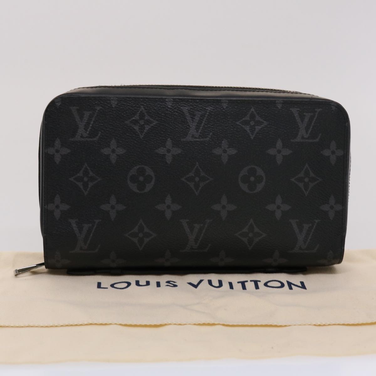 LOUIS VUITTON Monogram Eclipse Zippy XL Travel Case M61698 LV Auth 45688