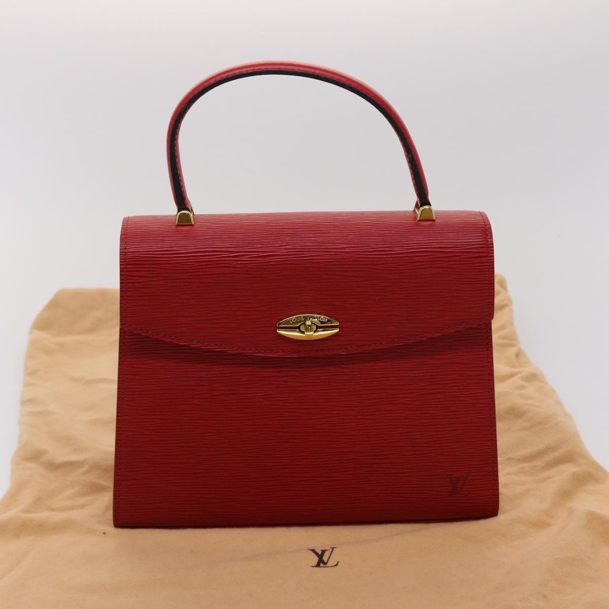 LOUIS VUITTON Epi Malesherbes Hand Bag Red M52377 LV Auth 45709