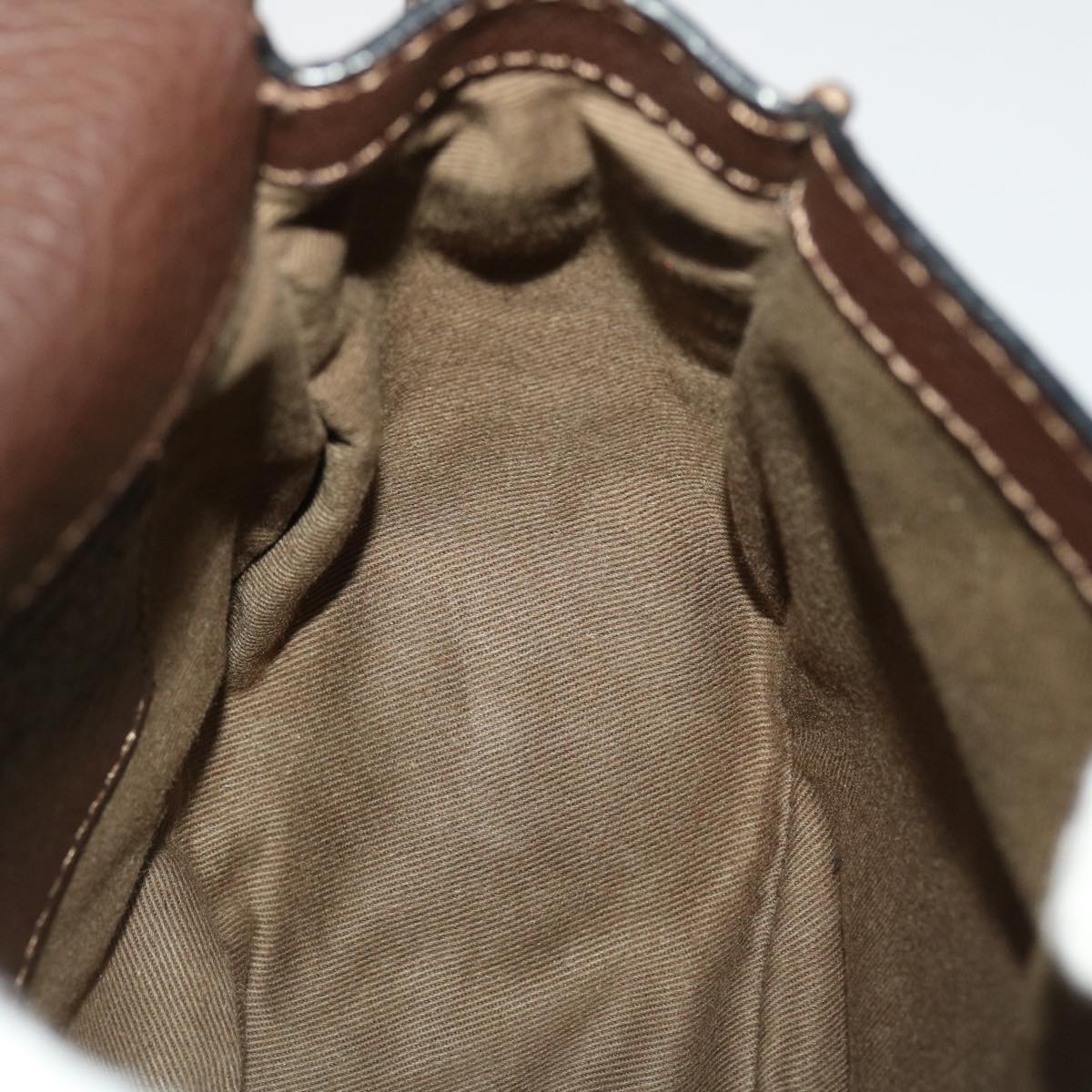 Chloe Saddle Bag Mercy Shoulder Bag Leather Brown Auth 45716