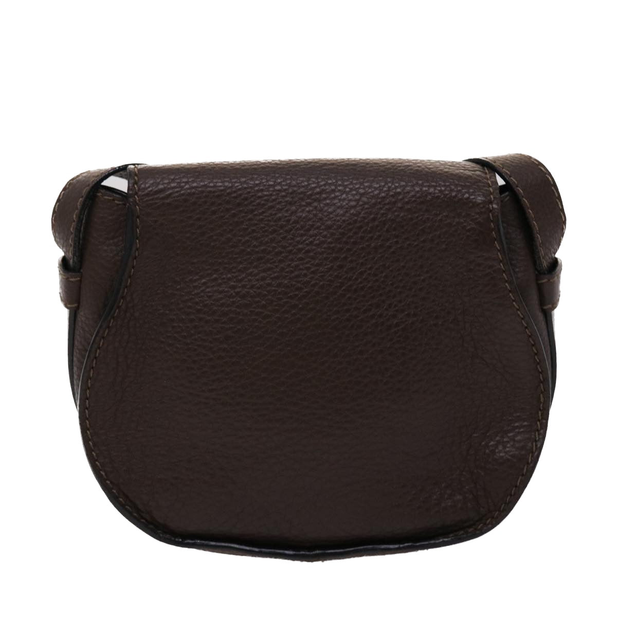 Chloe Saddle Bag Mercy Shoulder Bag Leather Brown Auth 45716 - 0