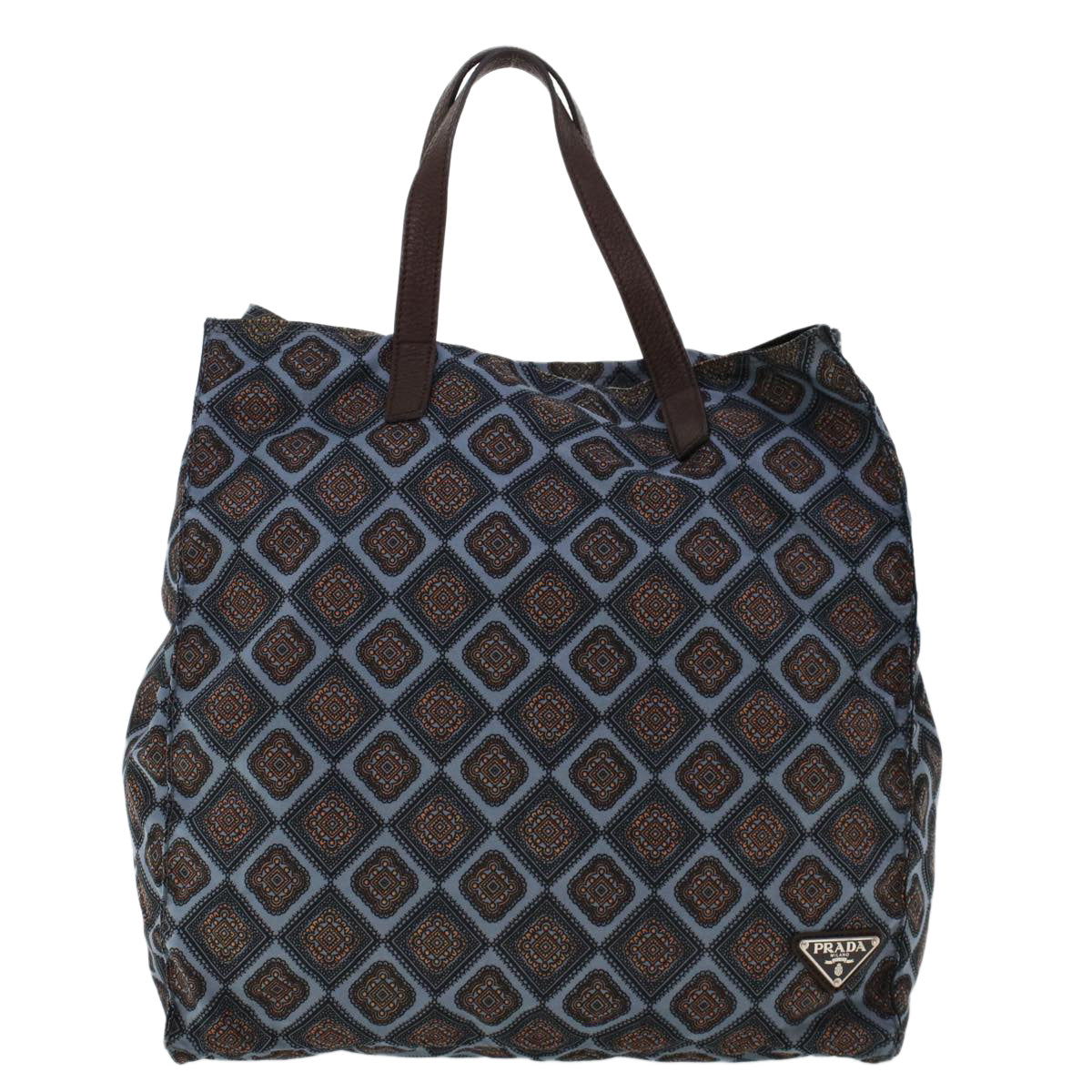 PRADA Hand Bag Nylon Blue Auth 45723