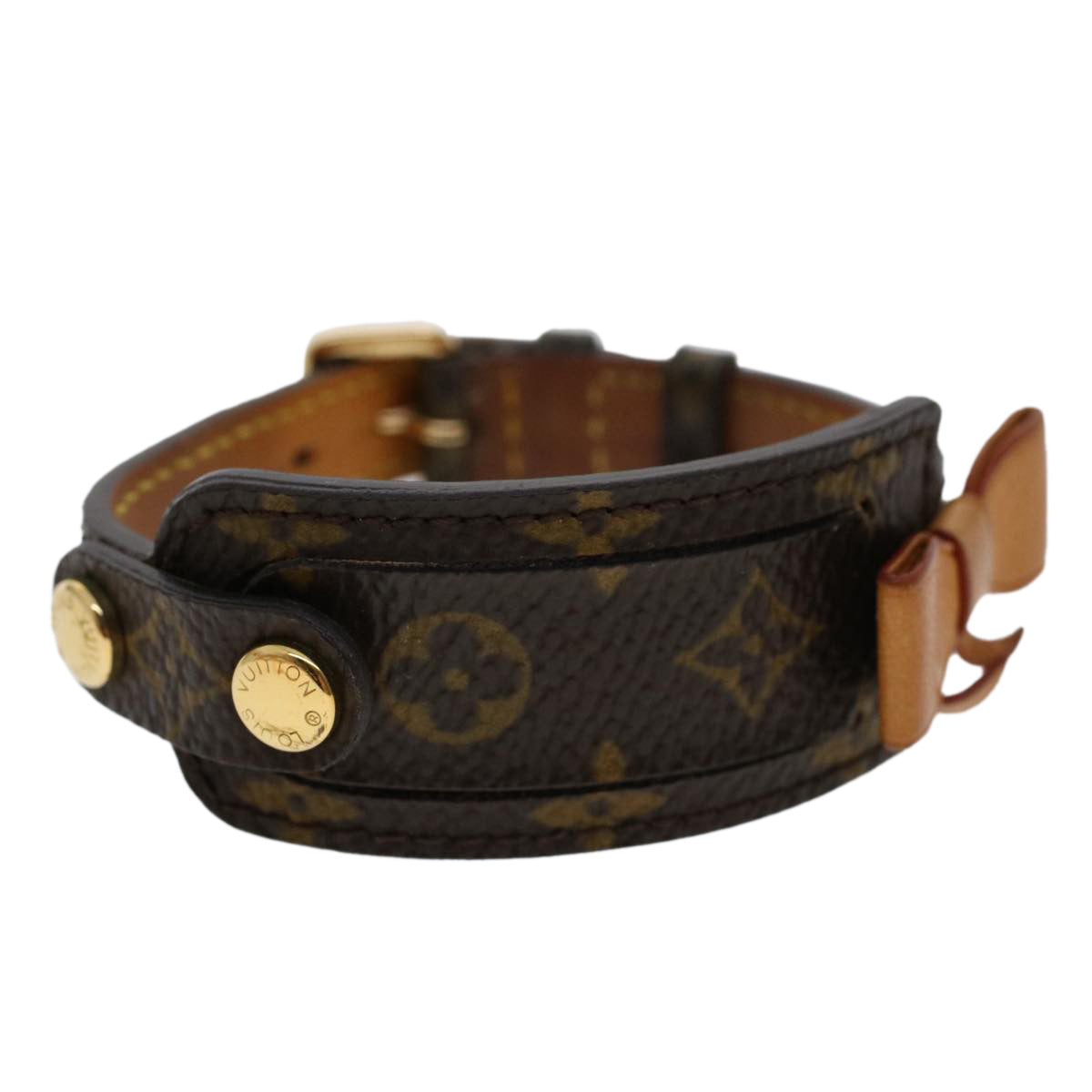 LOUIS VUITTON Monogram Porte a Dress Bracelet M92577 LV Auth 45726