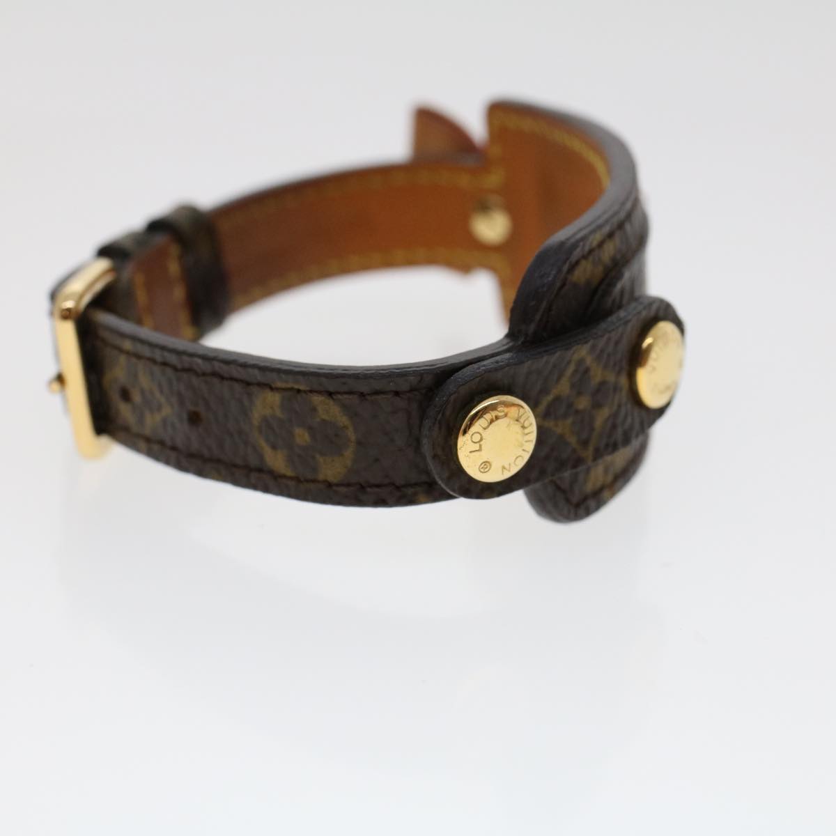 LOUIS VUITTON Monogram Porte a Dress Bracelet M92577 LV Auth 45726