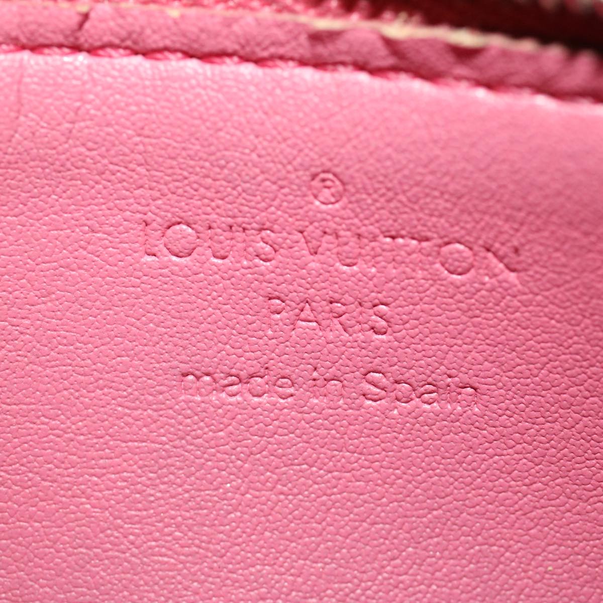 LOUIS VUITTON Monogram Vernis Pochette Cles Coin Purse Pink M91250 Auth 45744