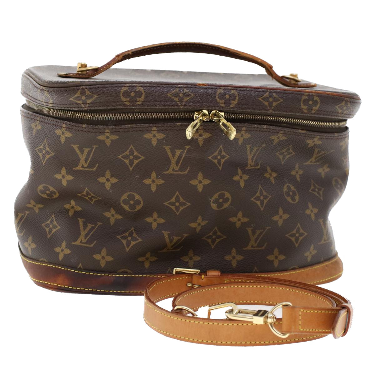 LOUIS VUITTON Monogram Nice Hand Bag 2way M47280 LV Auth 45761