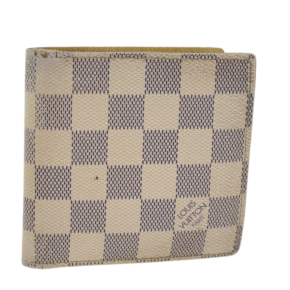 LOUIS VUITTON Damier Azur Porte Feuille Marco Bifold Wallet N60018 Auth 45769