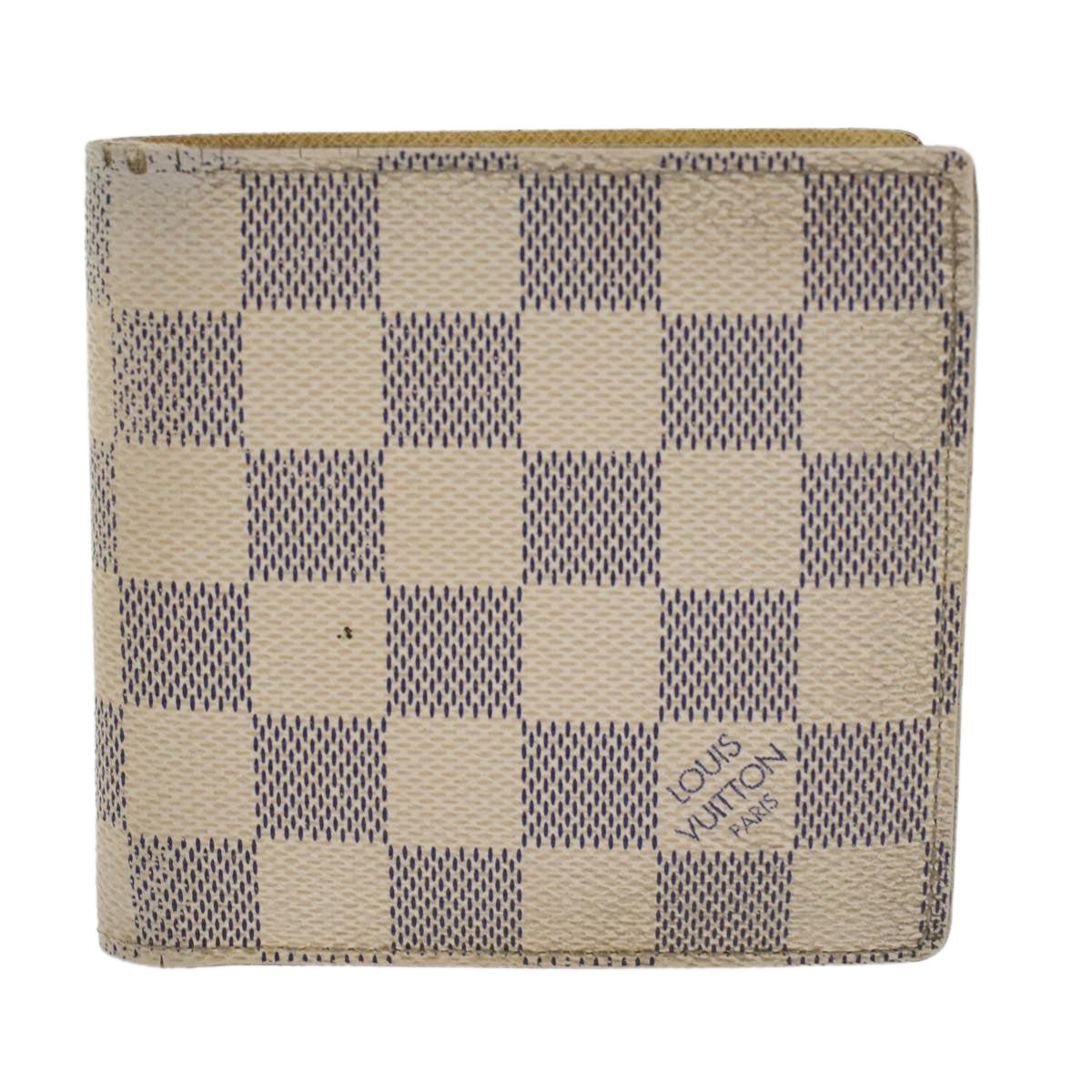 LOUIS VUITTON Damier Azur Porte Feuille Marco Bifold Wallet N60018 Auth 45769