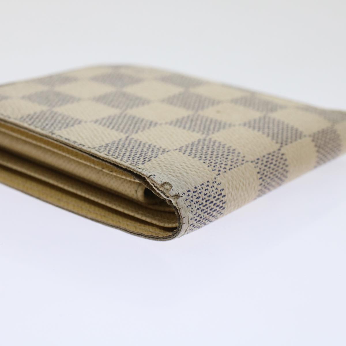 LOUIS VUITTON Damier Azur Porte Feuille Marco Bifold Wallet N60018 Auth 45769