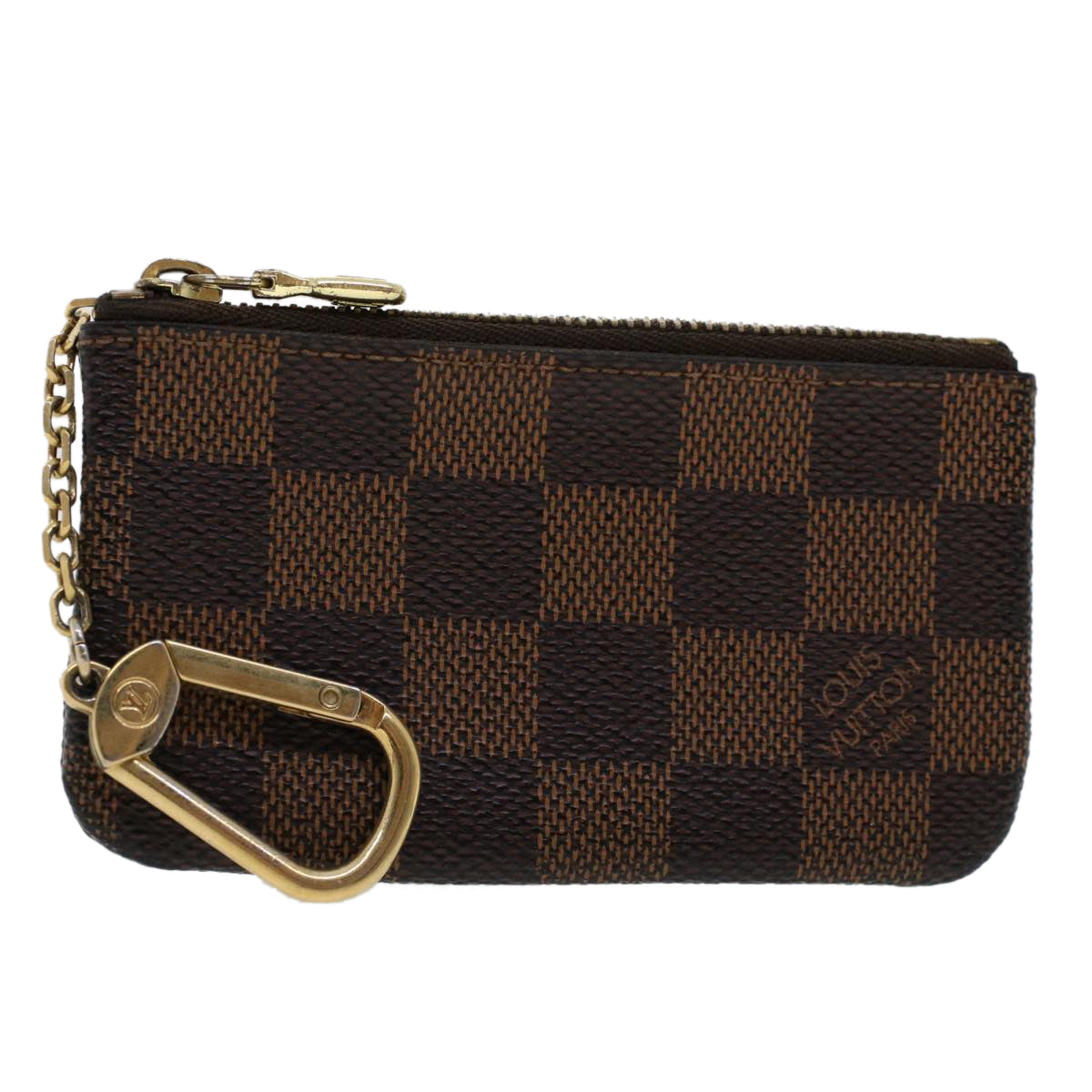 LOUIS VUITTON Damier Ebene Pochette Cles Coin Purse N62658 LV Auth 45793