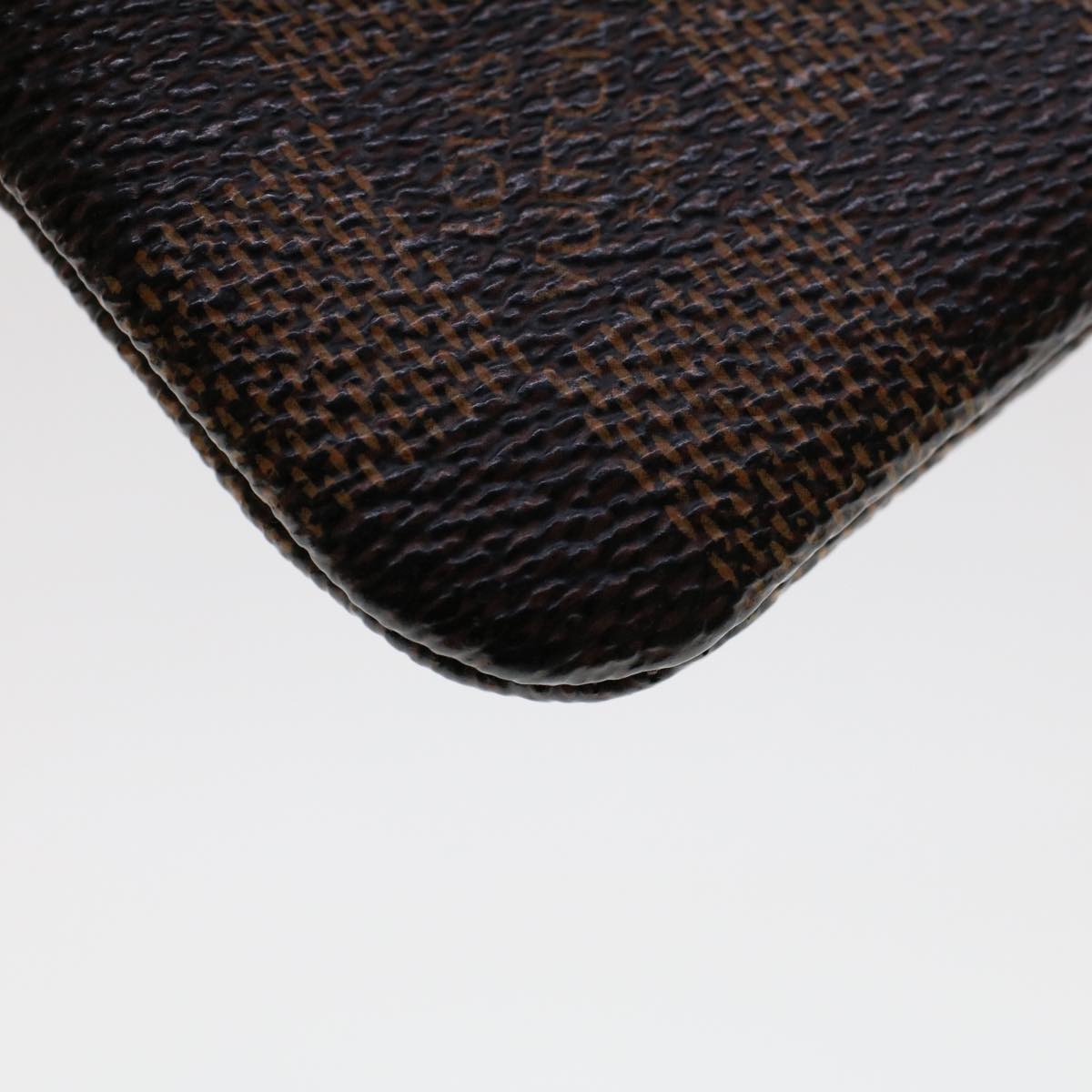 LOUIS VUITTON Damier Ebene Pochette Cles Coin Purse N62658 LV Auth 45793