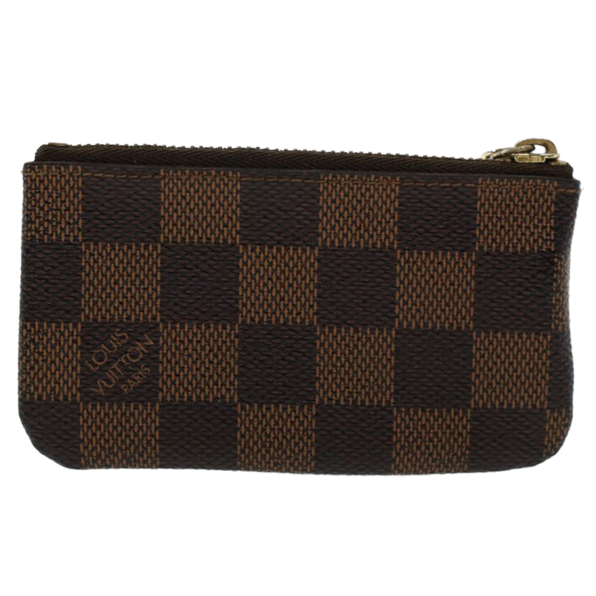 LOUIS VUITTON Damier Ebene Pochette Cles Coin Purse N62658 LV Auth 45793 - 0