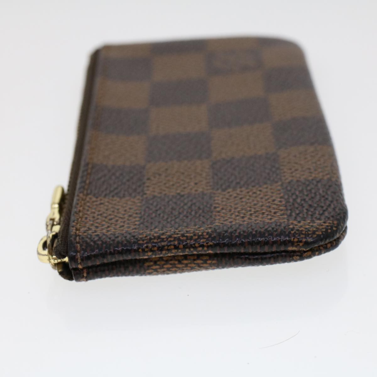 LOUIS VUITTON Damier Ebene Pochette Cles Coin Purse N62658 LV Auth 45793