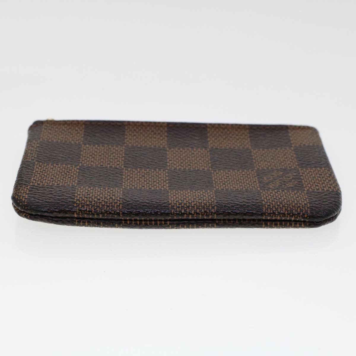 LOUIS VUITTON Damier Ebene Pochette Cles Coin Purse N62658 LV Auth 45793