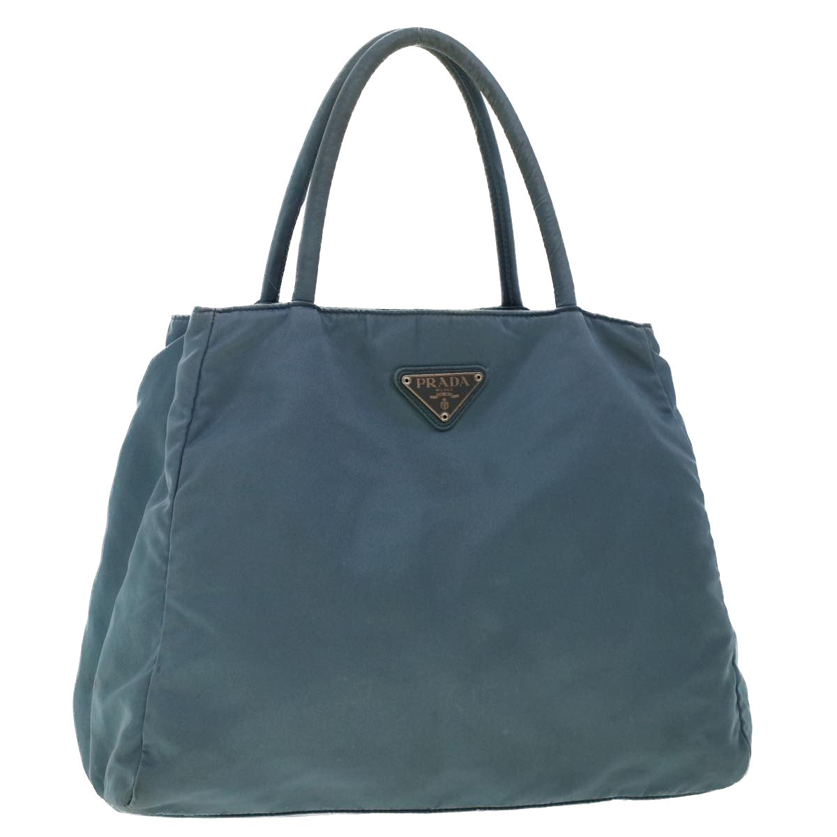 PRADA Hand Bag Nylon Light Blue Auth 45809