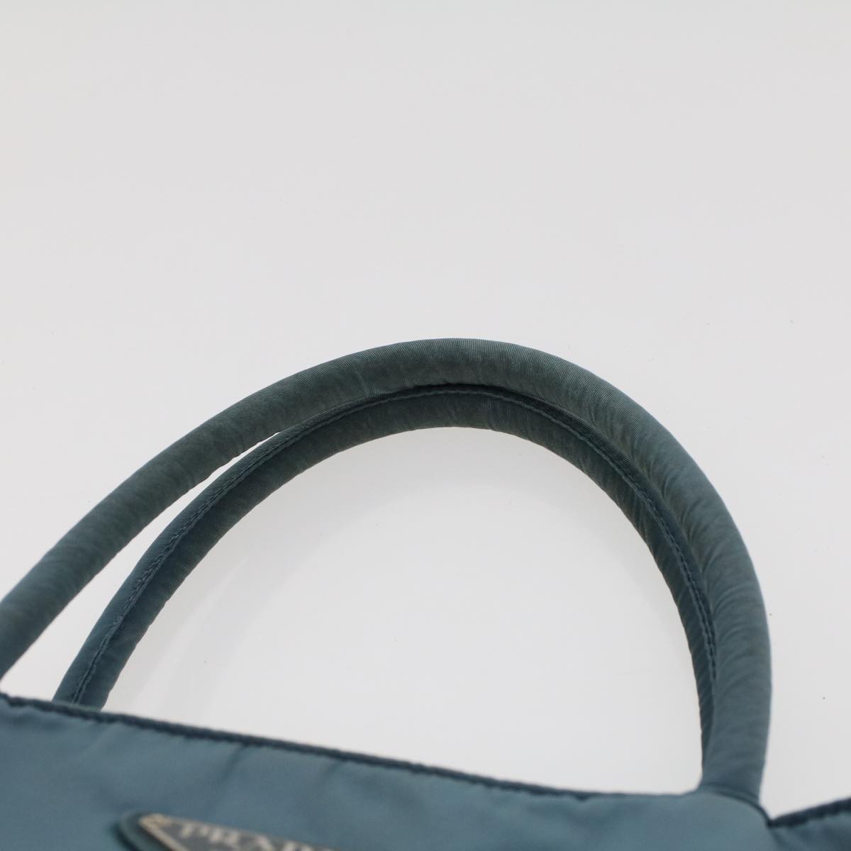 PRADA Hand Bag Nylon Light Blue Auth 45809