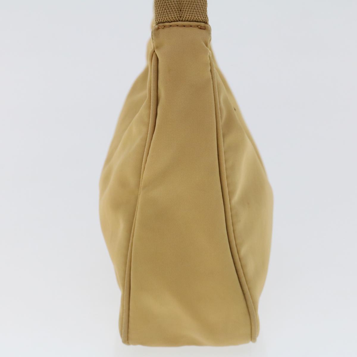PRADA Hand Bag Nylon Beige Auth 45810